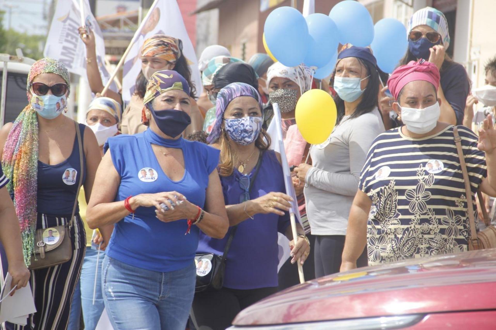 Caminhada das mulheres encerra atos de campanha de Thelma de Oliveira